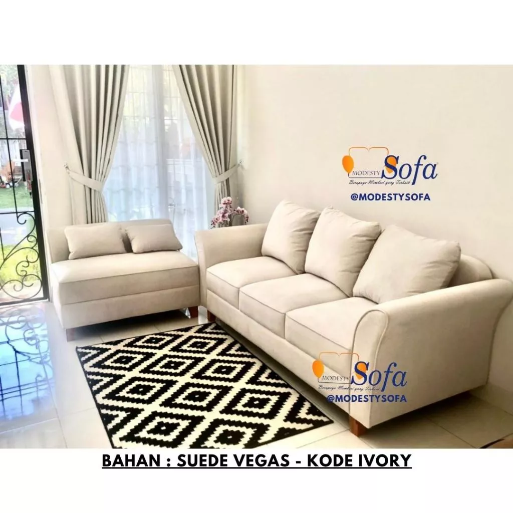 Kursi Minimalis / Sofa Aesthetic / Kursi Depan Tv Sandaran Empuk / Sofa L Minang Eco 10 Modesty